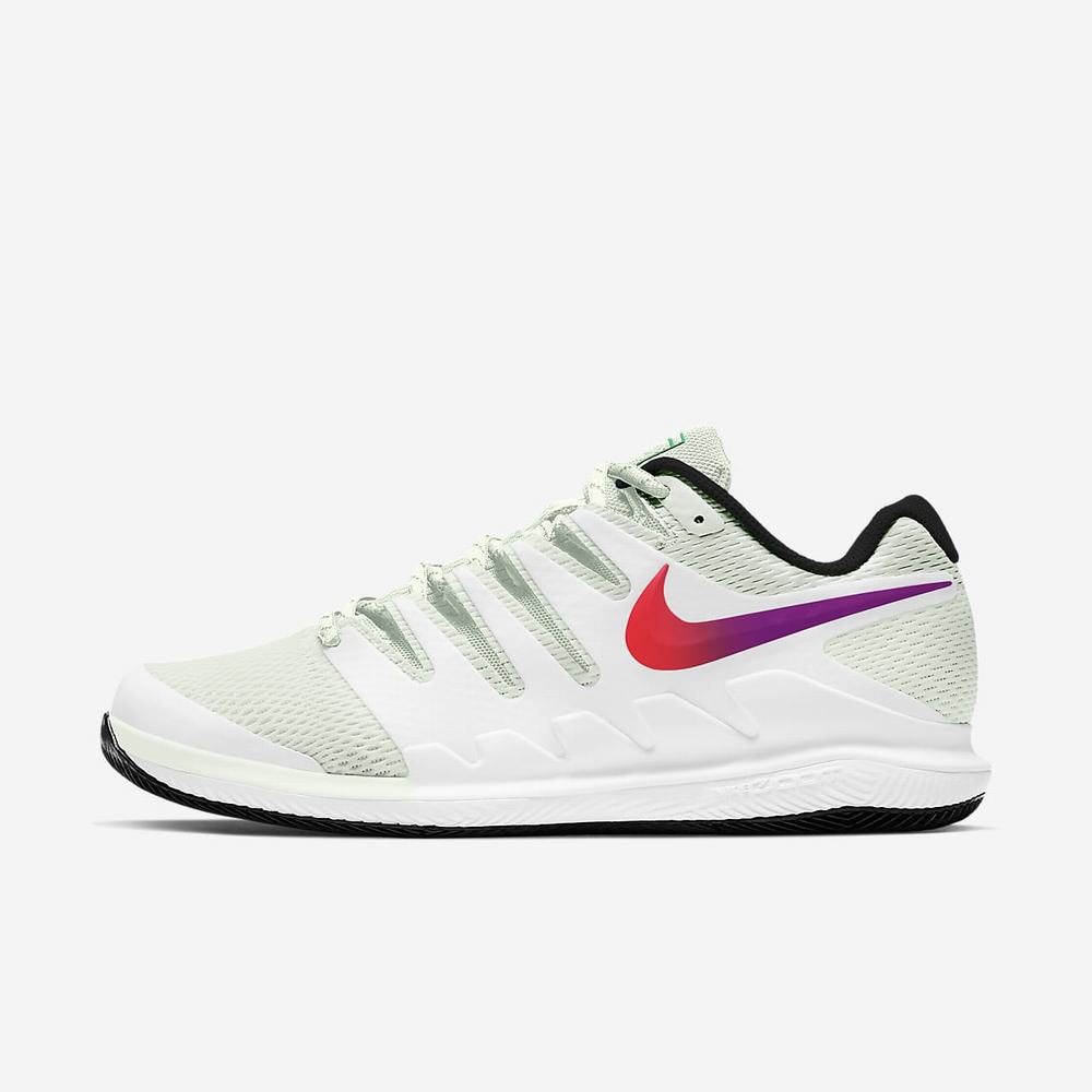 Chaussure De Tennis Nike NikeCourt Air Zoom Vapor X Blanche 4572-681 Summit White/Black/Electro Green/White Homme | UKR-18901178